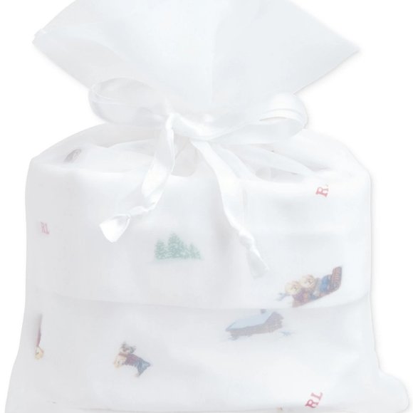 $75 Ralph Lauren Polo Bear Baby Infant Hat Bib Coverall 4-pcs Gift Bag Set 6M - Picture 3 of 4